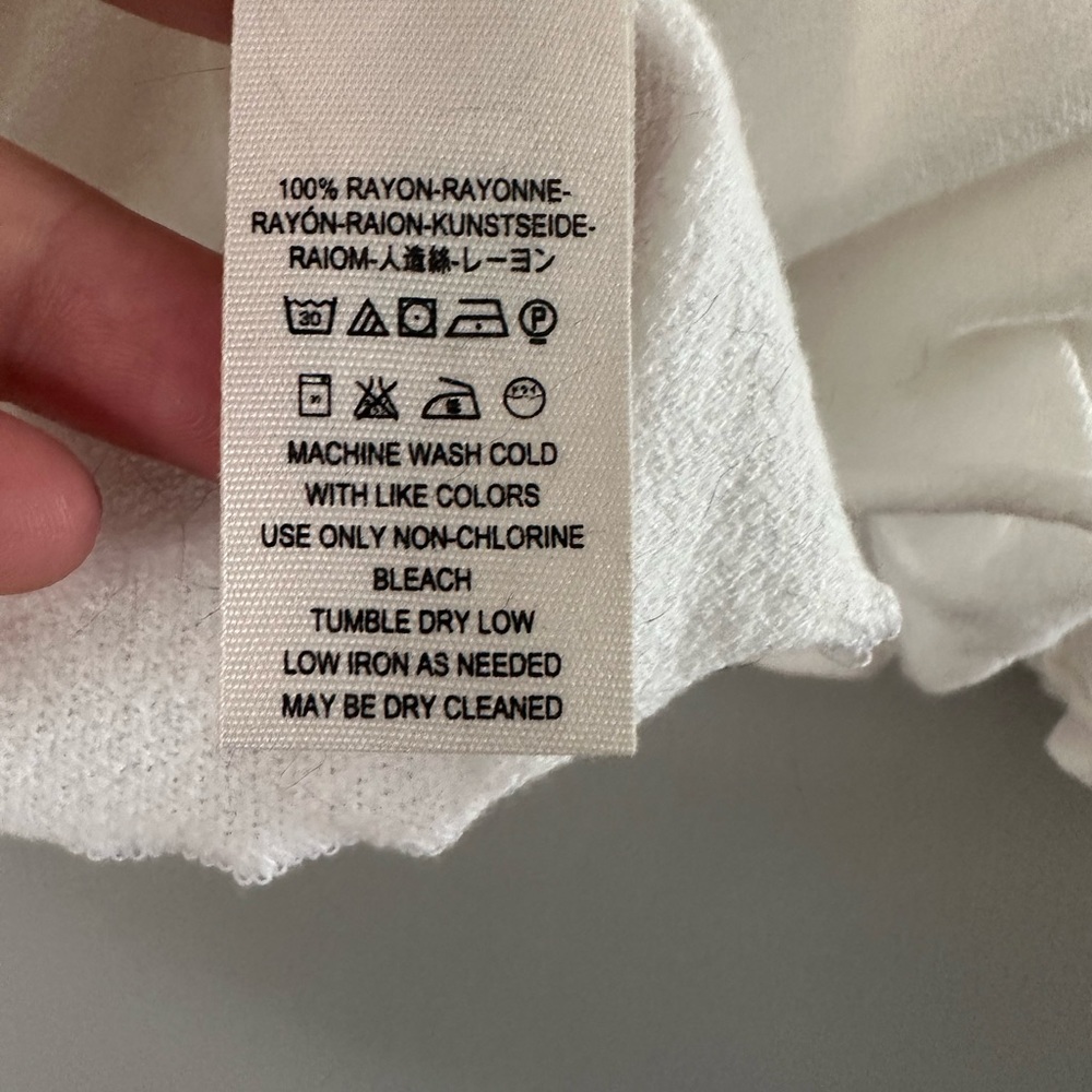 Free people white coconut size small oversized short sleeve shirt - Picture 5 of 10